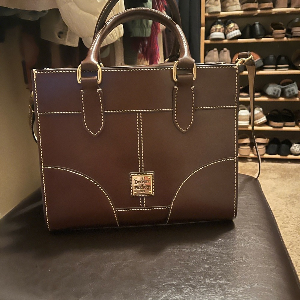 Dooney & Bourke Brown Leather Satchel